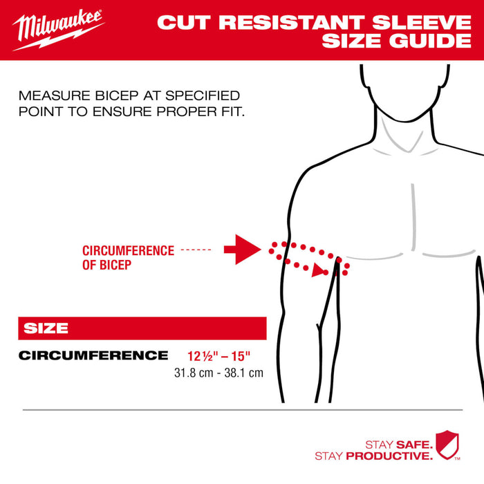 Milwaukee 48-73-9031B 18" Cut Level 3 Protective Sleeves - 12 PK