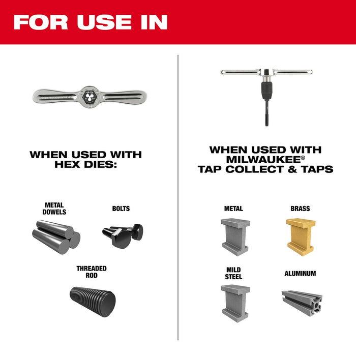 Milwaukee 49-57-5002 Hex-LOK 2-in-1 Tap and Die Threading Handle?