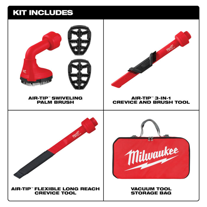 Milwaukee 49-90-2019A AIR-TIP 3-Piece Automotive Vacuum Tool Attachment Kit