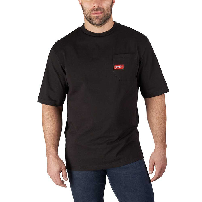Milwaukee 601B-XL Heavy Duty Pocket T-Shirt Short Sleeve Black - XL