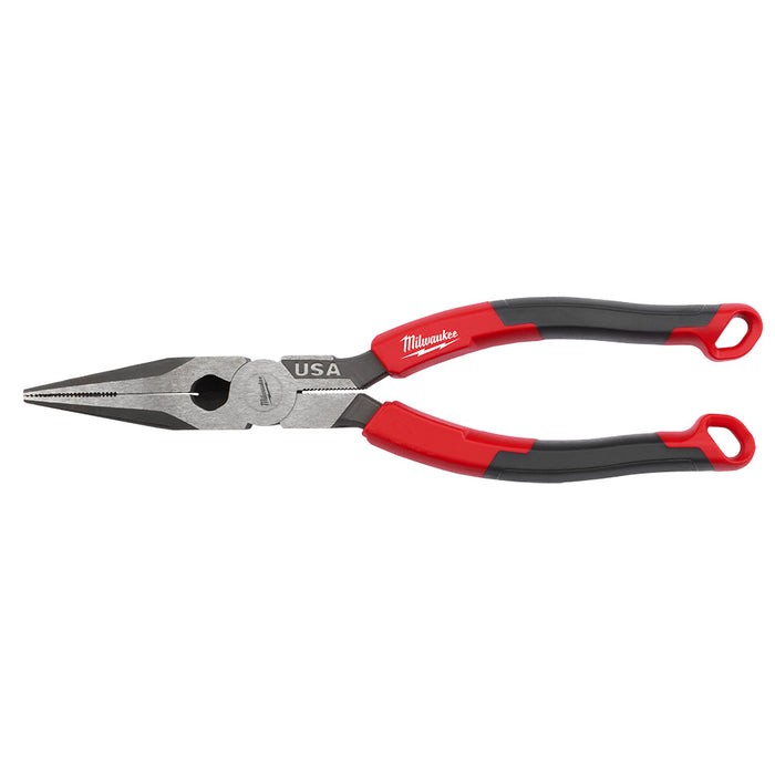 Milwaukee MT555 8" Long Nose Comfort Grip Pliers - Made In USA
