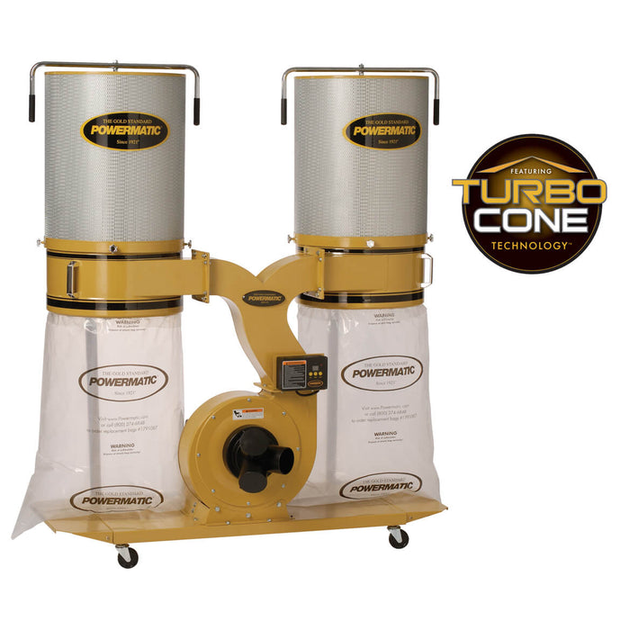 Powermatic PM1900TX-CK1 Dust Collector w/ Canister Kit 3HP 1PH - 1792072K