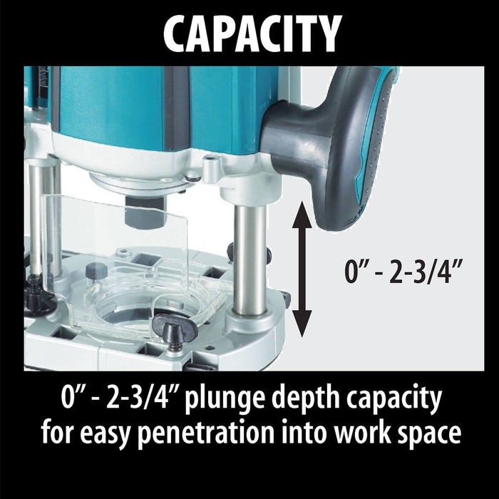 Makita RP2301FC 3-1/4 HP 15.0 Amp 9,000-22,000 Rpm 2-3/4-Inch Plunge Router