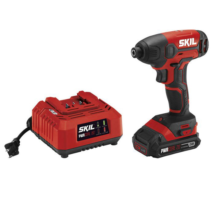 Skil ID572702 20V 1/4 Inch Hex Impact Driver Kit with PWRCORE Lithium Battery
