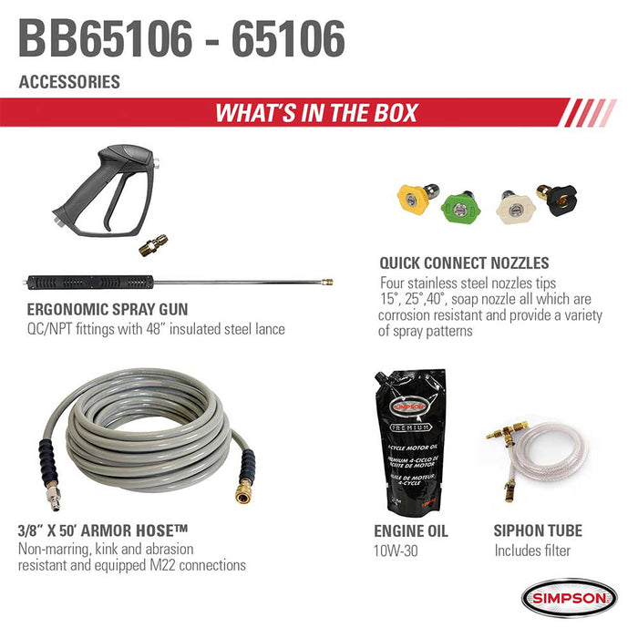 SIMPSON BB65106 4,000-Psi 4.0-Gpm Pressure Washer Big Brute By HONDA - 65106