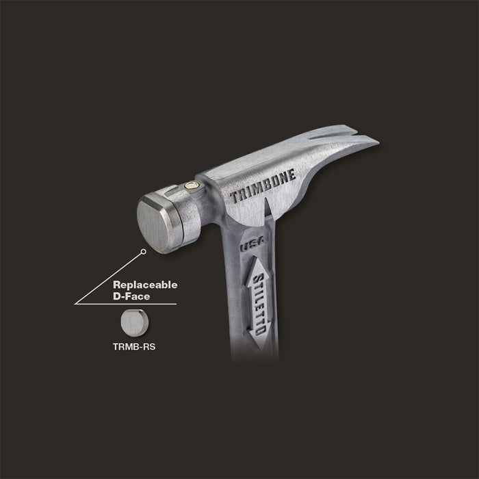 Stiletto TRMB 10 oz TrimBone Smooth/Curve Titanium Hammer w/ Replaceable Grip
