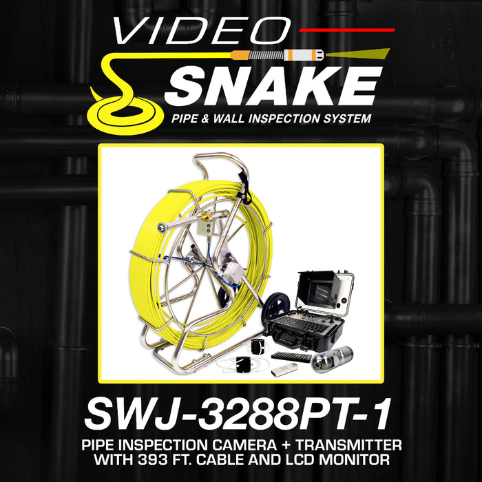 Video Snake 3288PT-1 393' Pipe 360 Degree Inspection Camera w/ Joystick