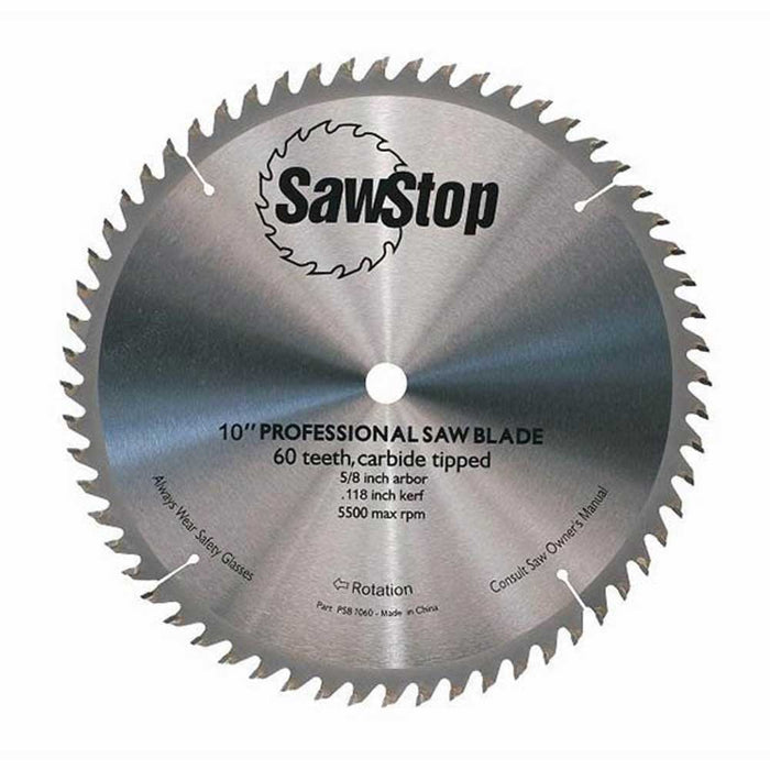 SawStop CB104184 60 Teeth Combination Circular Saw Table Blade