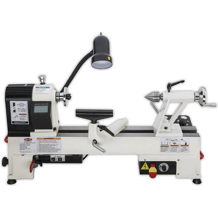 Shop Fox W1836 12" X 15" Benchtop Wood Lathe with Variable-Speed Spindle Control