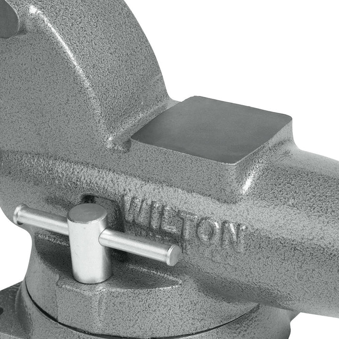Wilton 28825 3-1/2" Combo Pipe/Bench Jaw Round Channel Vise w/ Swivel Base