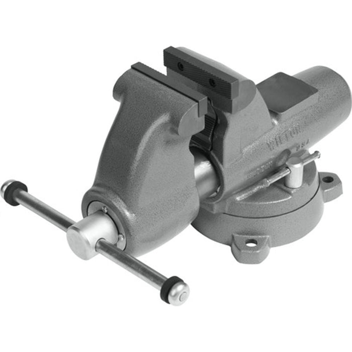 Wilton 28827 5" Combo Pipe/Bench Jaw Round Channel Vise w/ Swivel Base