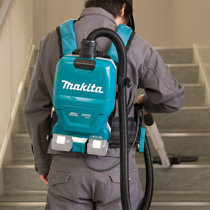 Makita XCV09Z 36 Volt X2 1/2 Gallon Brushless Backpack Dry Vacuum, Bare Tool