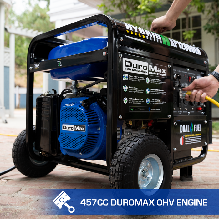 DuroMax XP12000EH 12,000 Watt Portable Dual Fuel Gas Propane Generator