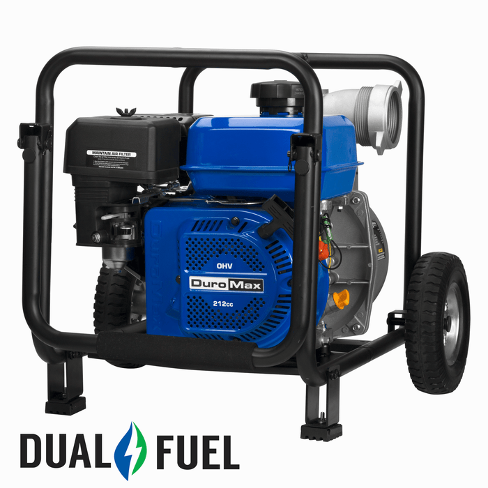 DuroMax XP650WX 264 GPM 3" Dual Fuel Engine Portable Water Pump