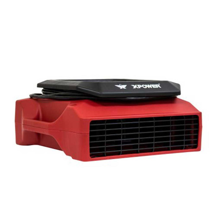 XPOWER PL-700A-Red 1/3 HP 1050 CFM 3 Speed Low Profile Air Mover Fan