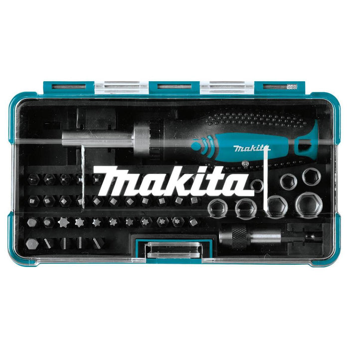 Makita B-50289 Durable Multi Assorted Fastening Ratchet and Bit Set - 47pc