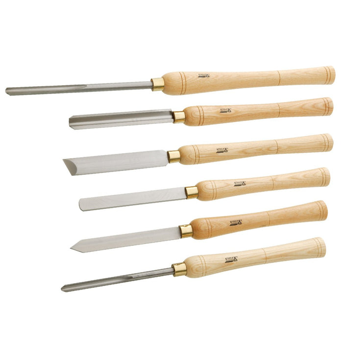 Shop Fox D2304 Durable High Speed Steel Deluxe Lathe Chisels Set - 6pc