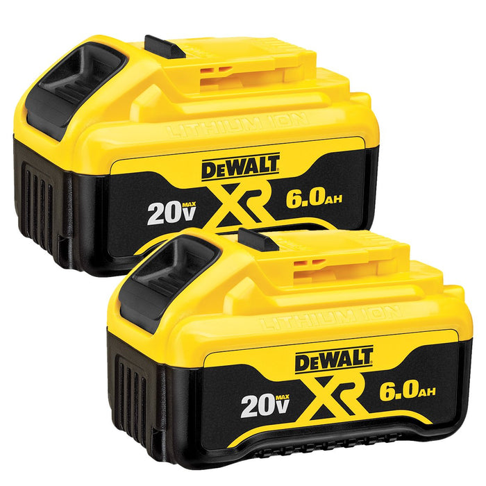 DeWALT DCB206-2 20V 6 Ah MAX XR Premium Lithium Ion Battery Pack - 2Pk