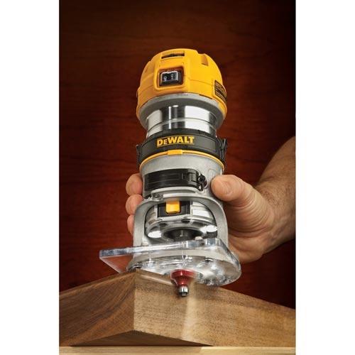 DeWALT DWP611 1.25HP Compact Premium VS Woodworking Router Tool - LED Lighted