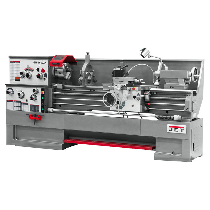 JET GH-1660ZX 7-1/2-Hp 230/460V 3-1/8" Durable Spindle Bore Geared Head Lathe