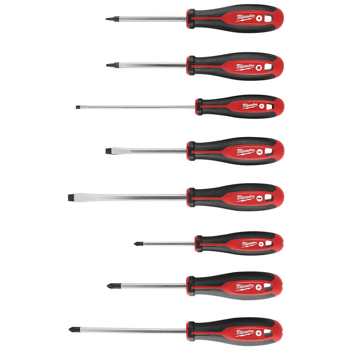 Milwaukee 48-22-2718 Hex Wrench Ready Magnetic Tips Screwdriver Set w/ SQ - 8pc