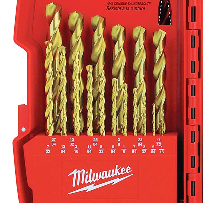 Milwaukee 48-89-0012 Thunderbolt Titanium Coated Drill Bits - 29pc
