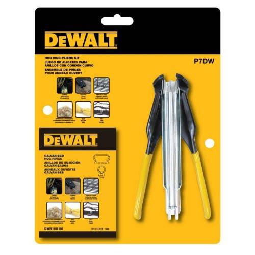 DeWALT P7DW Hog Ring Pliers Hand Tool Kit - 11/16" Fasteners