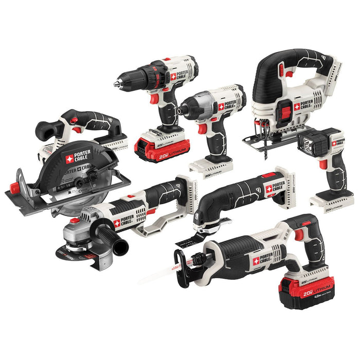 Porter-Cable PCCK619L8 20-Volt 8-Tool MAX Lithium-Ion Cordless