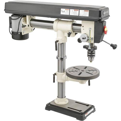 Shop Fox W1669 1/2 Hp 34" 5 Speed Benchtop Radial Drill Press w/ Cast Iron Table