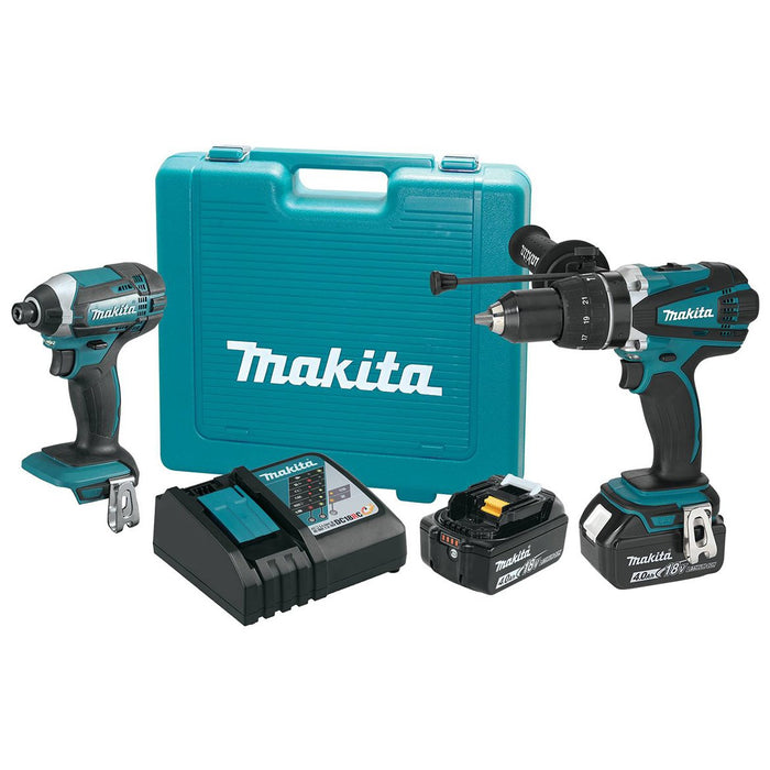 Makita XT263M 18-Volt 4.0Ah 2-Tool Impact Driver and Drill Driver Combo Kit